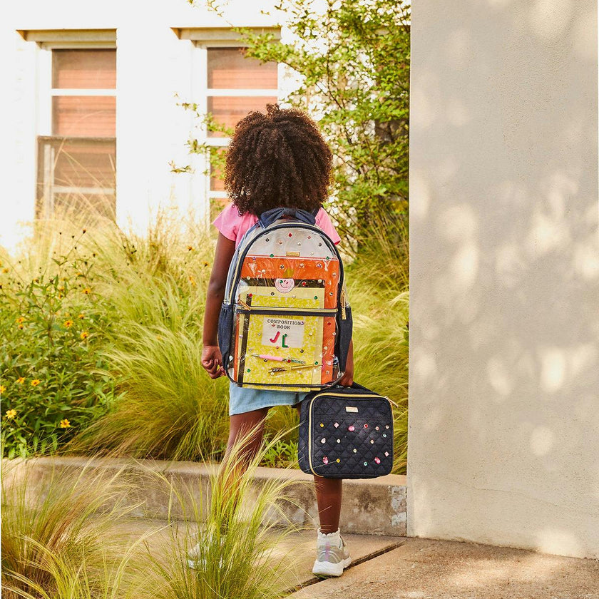 Packed Party Denim and Gems Clear Backpack