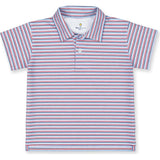 Stripe Print Performance Knit Polo