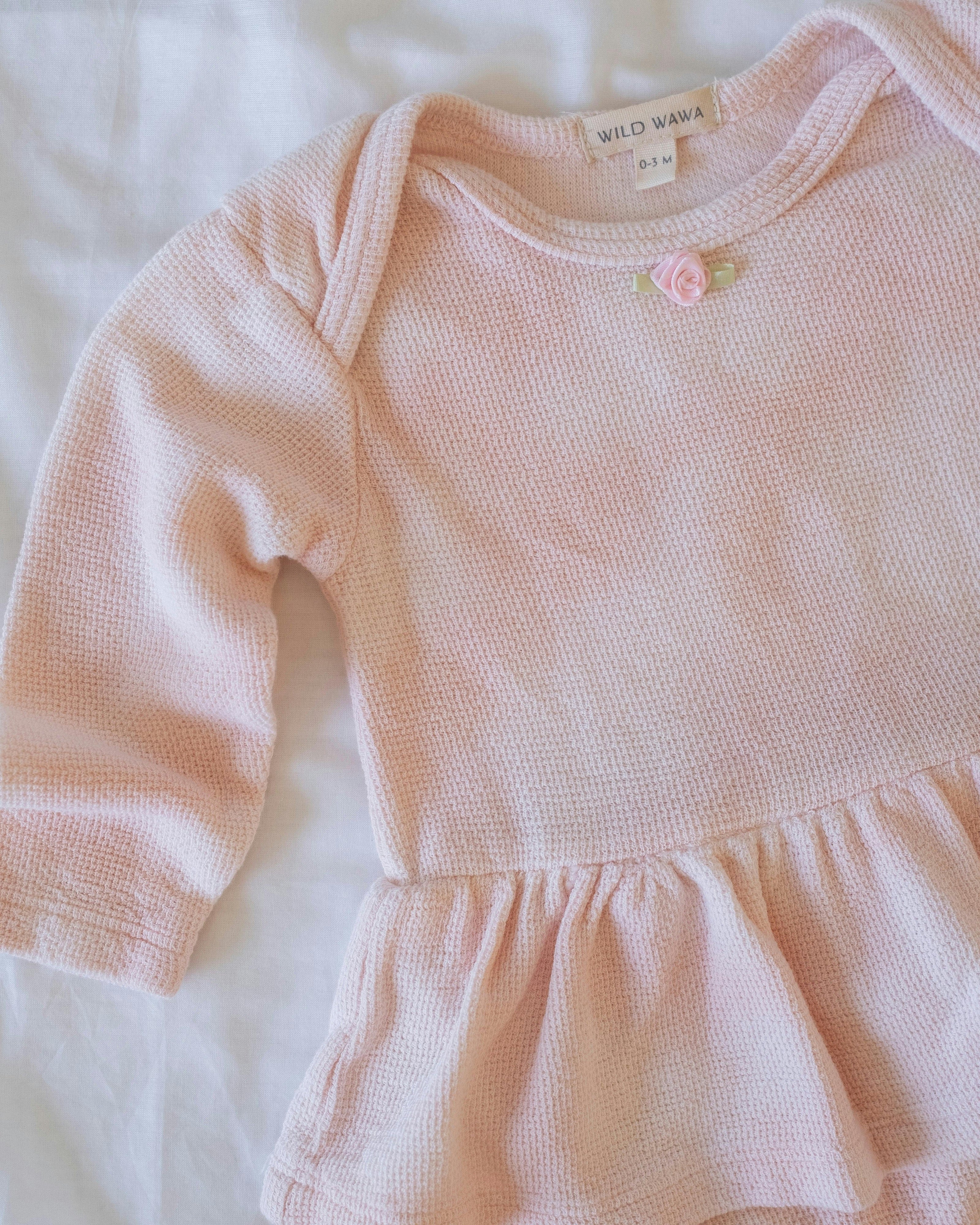 Tie-dye Onesie in Baby Pink