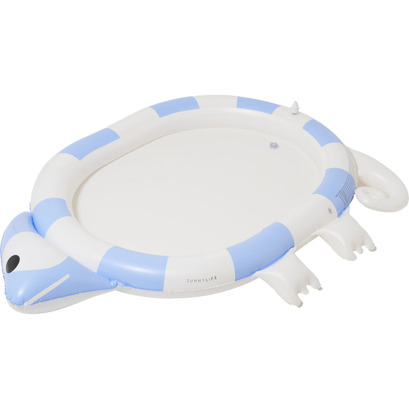Kids Sprinkler Mat: Into The Wild Blue Lizard