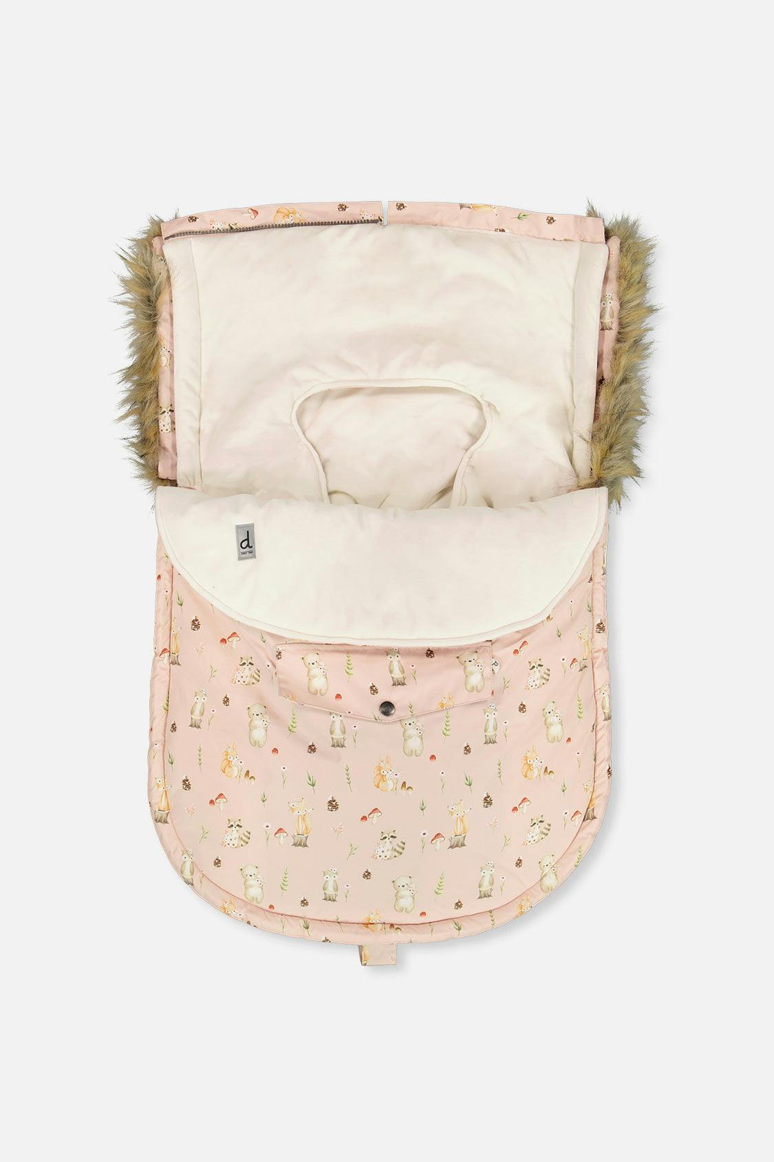 Bunting Bag For Car Seats & Strollers Pink Animal Print