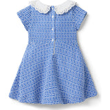 The Collared Tweed Dress, Blue