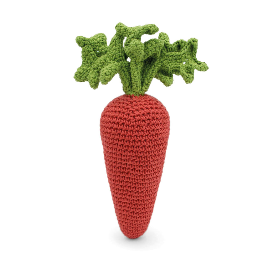 Rabbit & Carrot Gift Box 🥕🐰 100% organic cotton crochet rattle and plush lovey