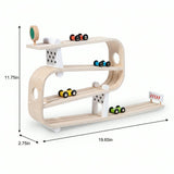 Avenlur Wooden Car Ramp Racer | Montessori Rolling Track Toy for Toddlers