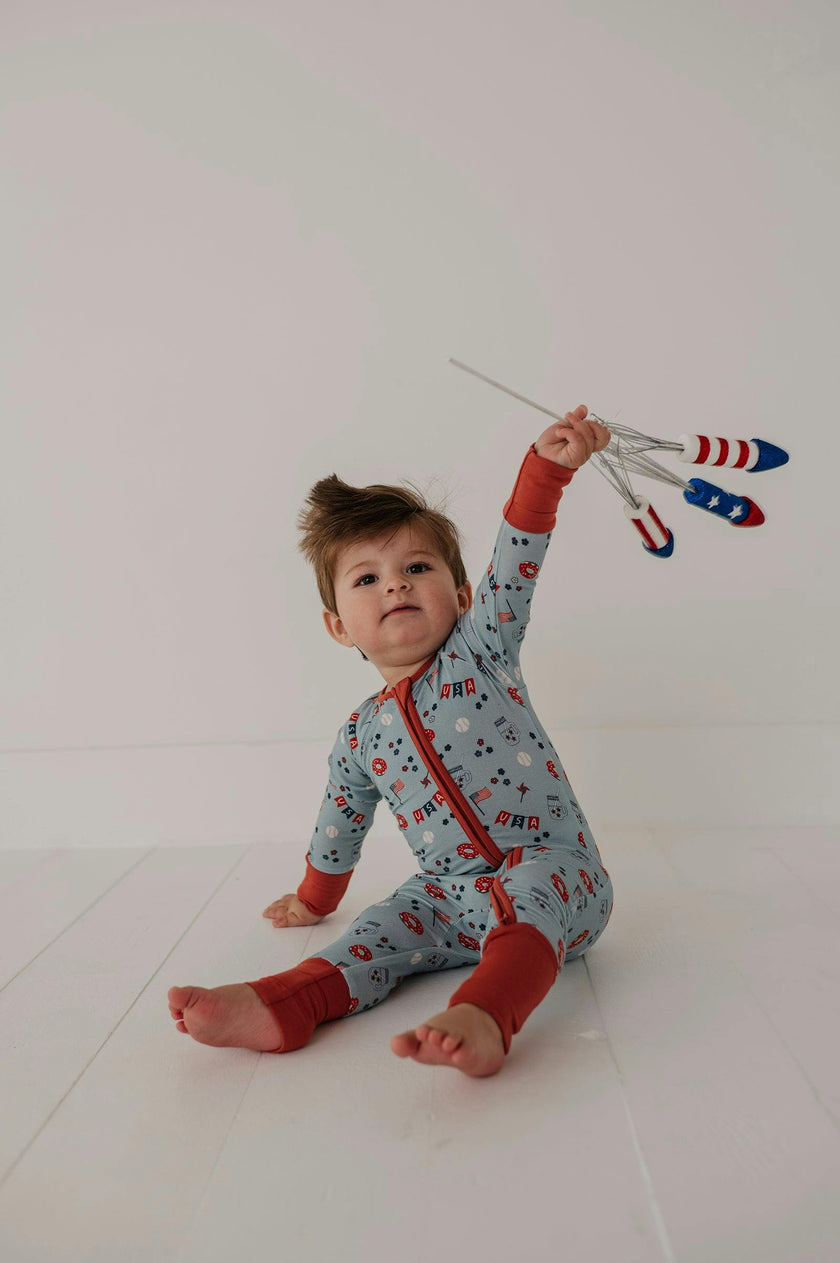 Baby Girl Long Sleeve Zip Romper in Summer USA
