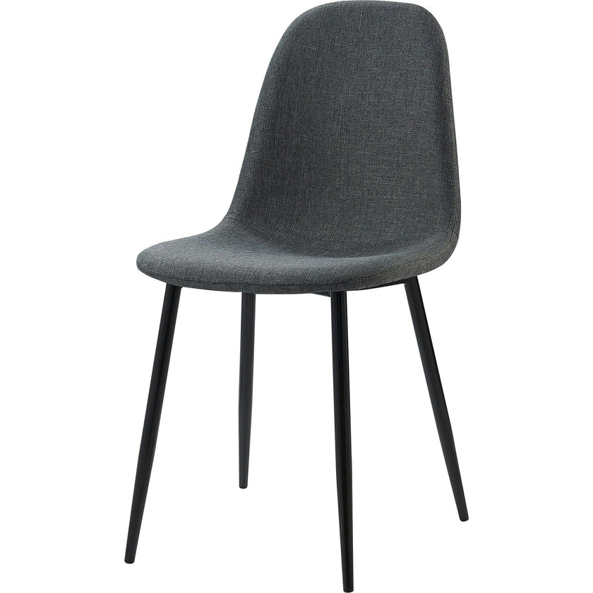 Minimalista Fabric Dining Chair with Black Metal Legs