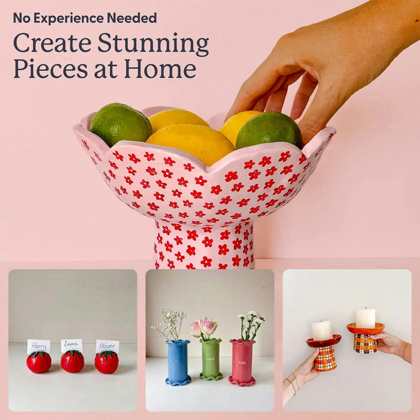 Home Pottery Kit with Paint Set