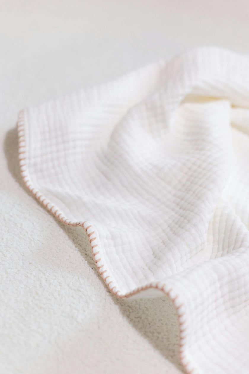 4 Layer Muslin Blanket (Brown, Pink)