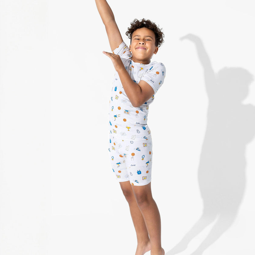 All Star Basketball Bamboo Kids Pajama Short Set