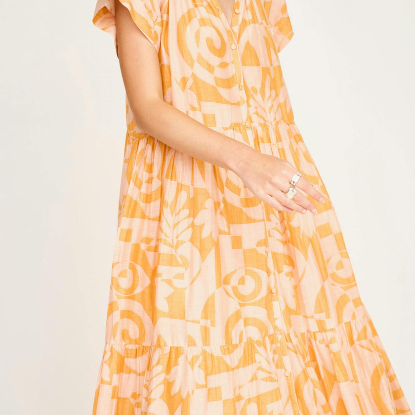 Vienna Maxi Dress in Orangesicle