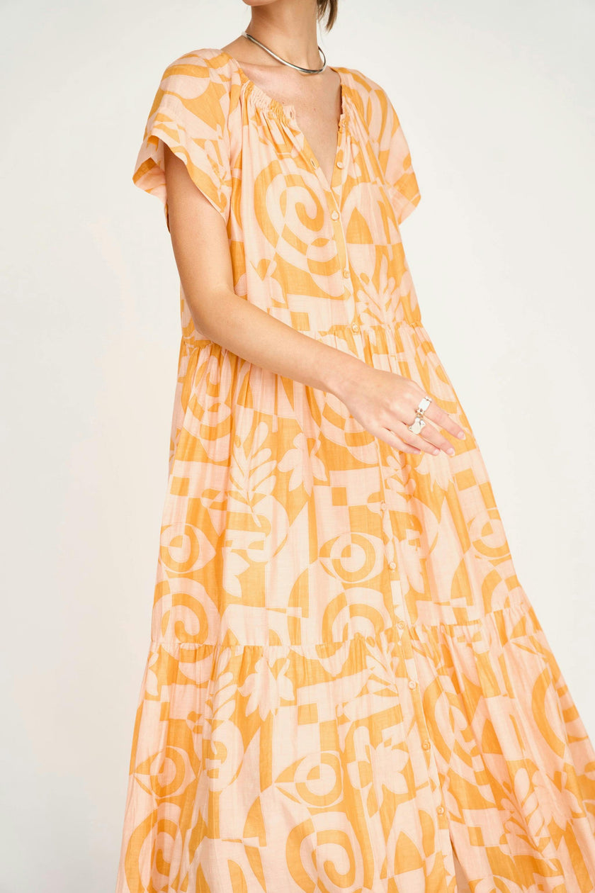 Vienna Maxi Dress in Orangesicle