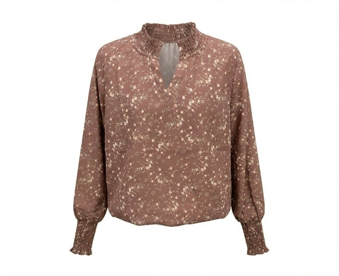 Elizabeth Top Brown Sugar Blooms