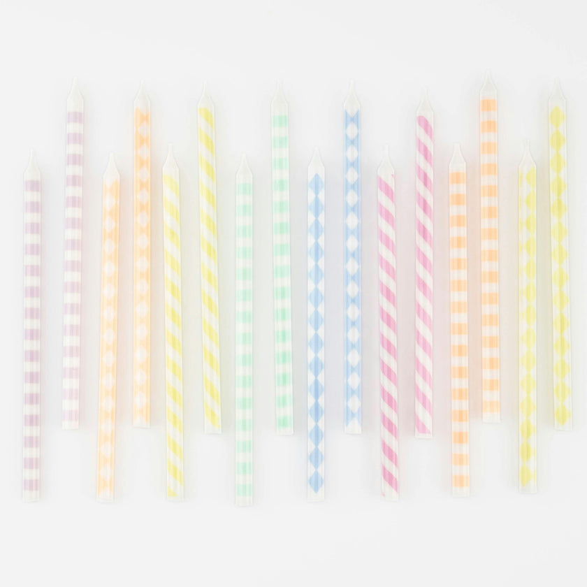 Pastel Patterned Candles