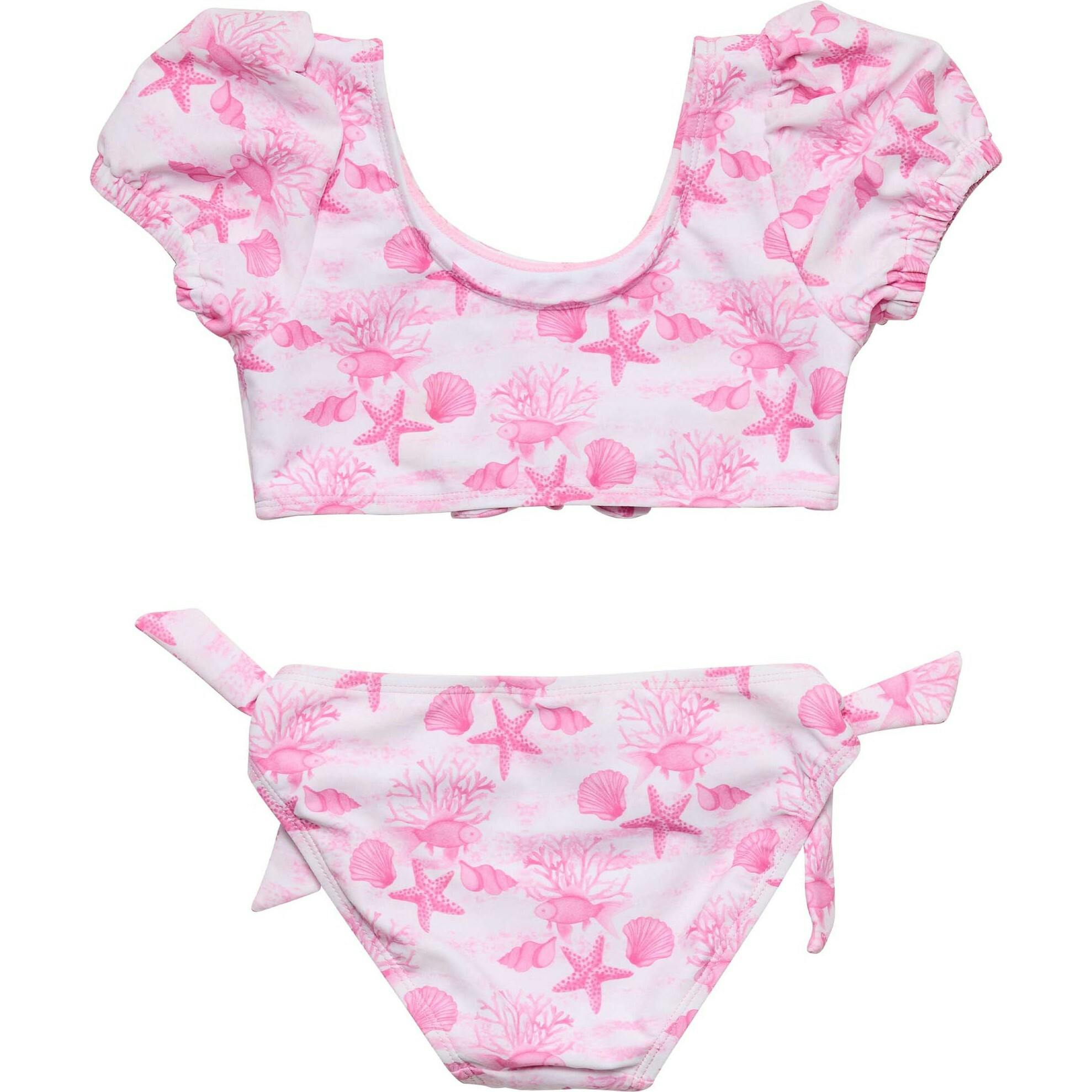 Pink Lagoon Puff Sleeve Bikini