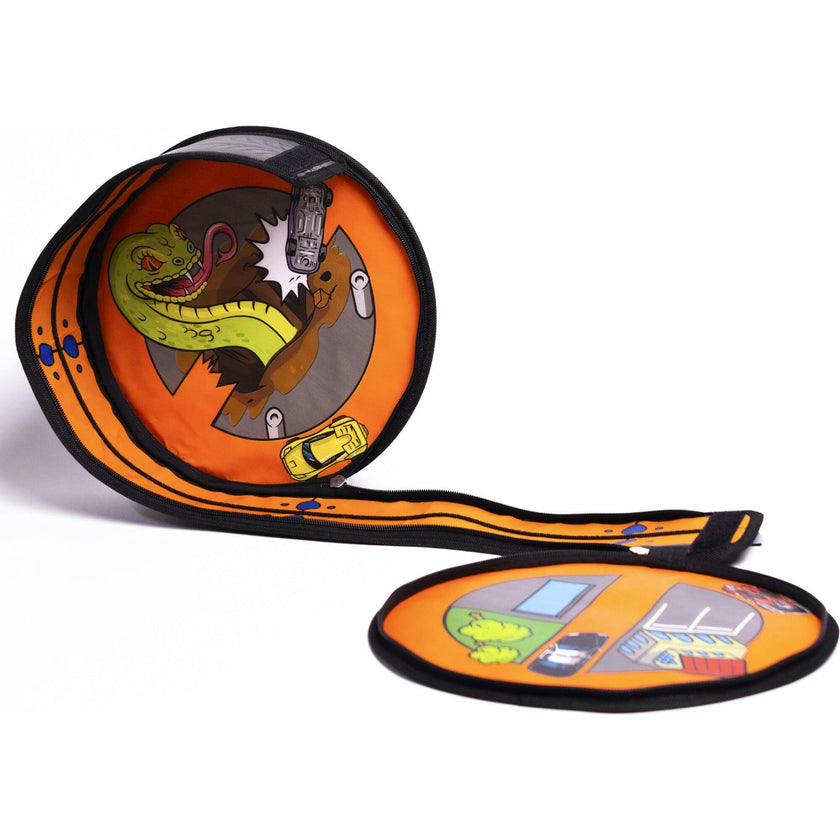 ZipBin Hot Wheels: Wheelie Track Pack Storage Case & Racetrack Mat