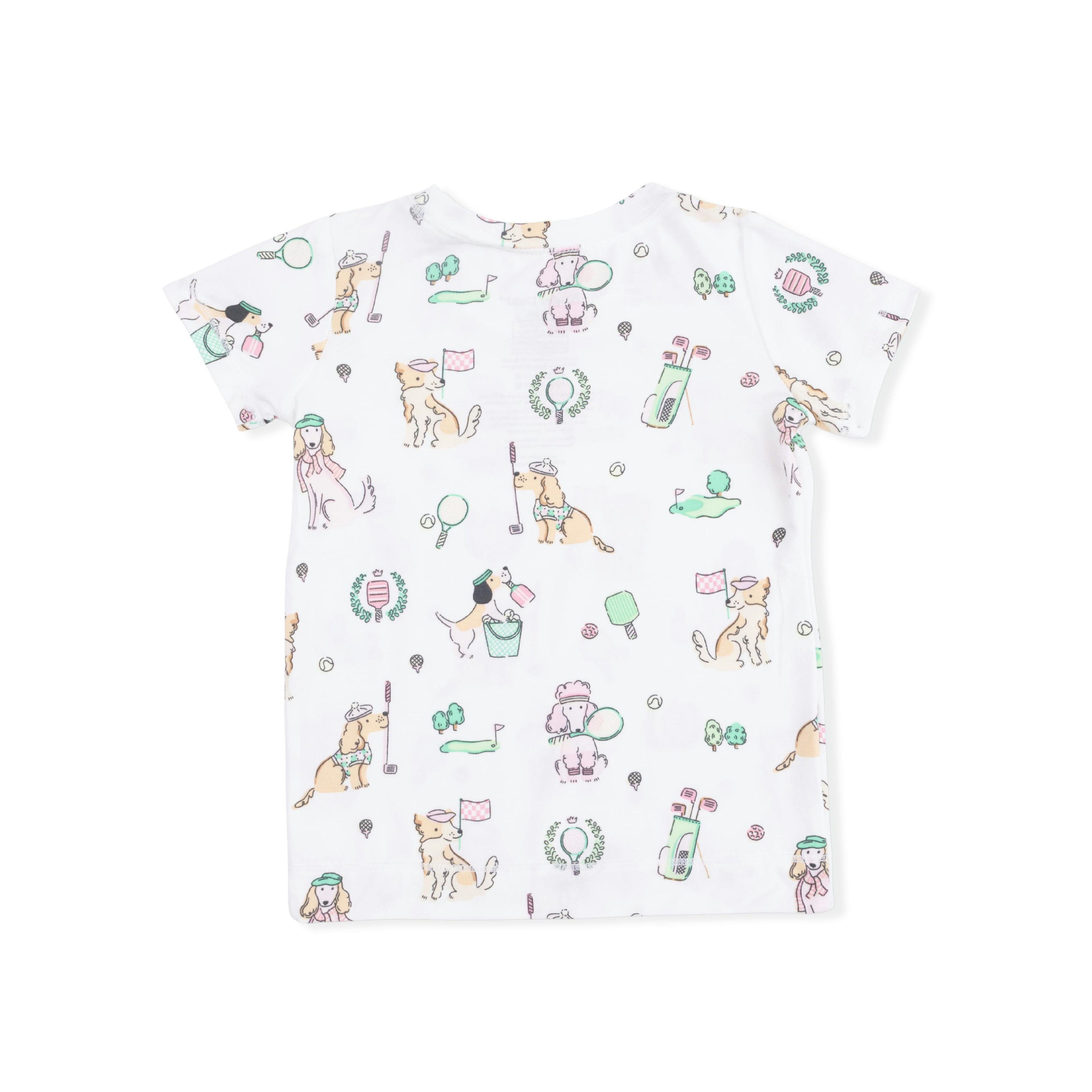 Country Club Dogs Pink - Short Sleeve Loungewear Set