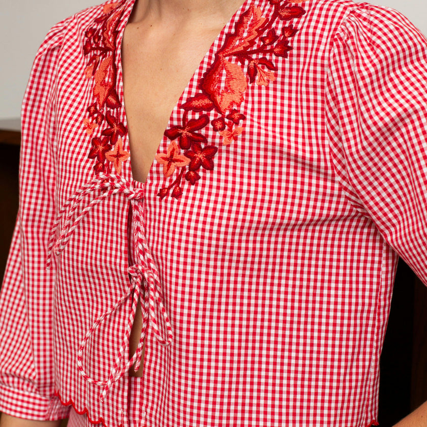 Jane Picnic Plaid Top