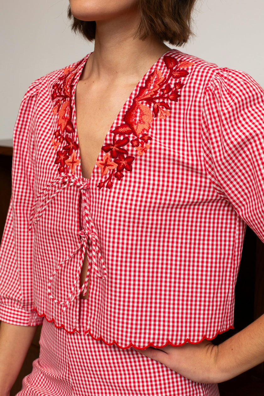 Jane Picnic Plaid Top