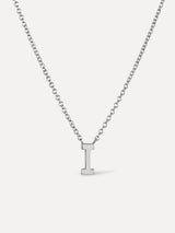 Silver Initial Necklace - Letter Necklace