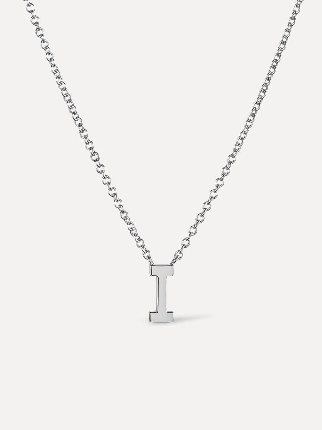 Silver Initial Necklace - Letter Necklace