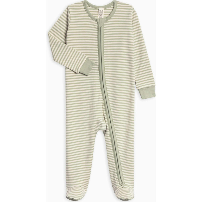 Peyton Zipper Sleeper Ballet Stripe