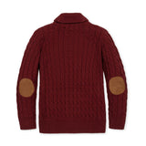 Organic Shawl Collar Cable Sweater