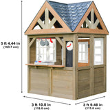 Greystone Wooden Outdoor Playhouse With Kitchen And Working Doorbell