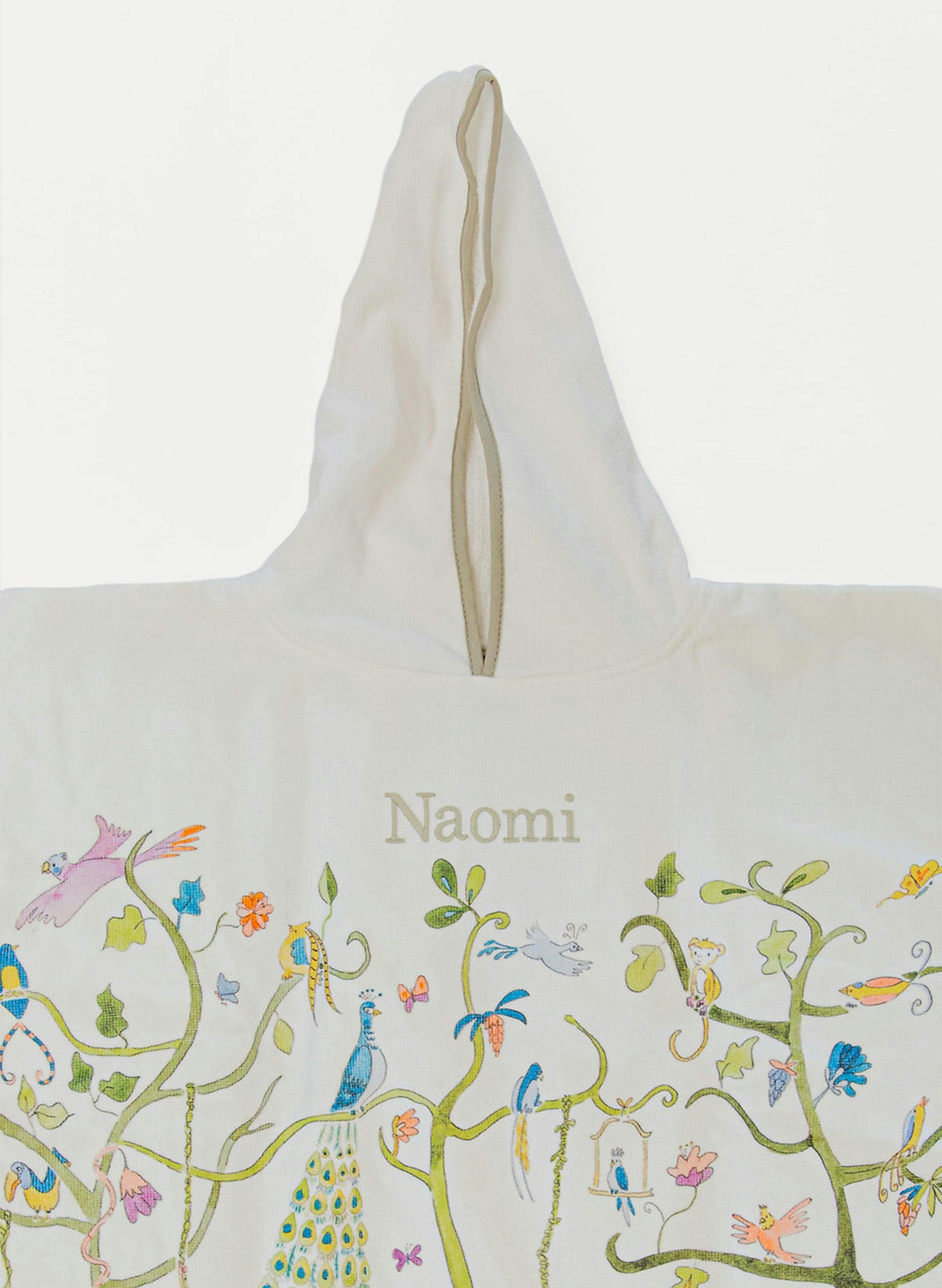 Children's Organic Swim Poncho - Tropical Chinoiserie