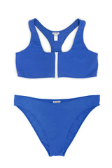 Two-Piece Swimsuit Teen, Racerback & Ninetys - Surf Blue