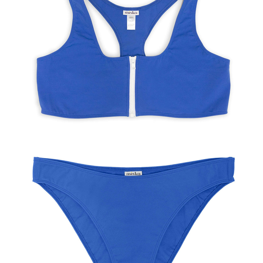 Two-Piece Swimsuit Teen, Racerback & Ninetys - Surf Blue