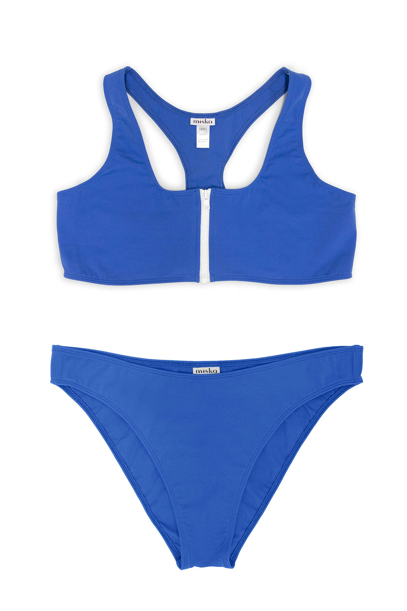 Two-Piece Swimsuit Teen, Racerback & Ninetys - Surf Blue