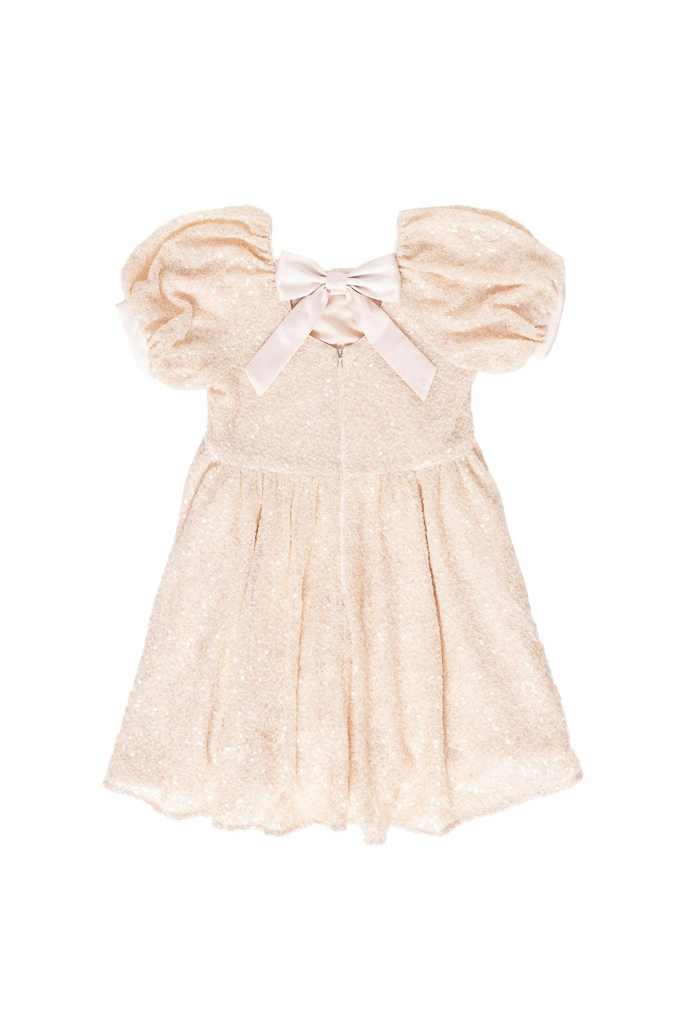 Mini Marisol Dress in Cream Sequin