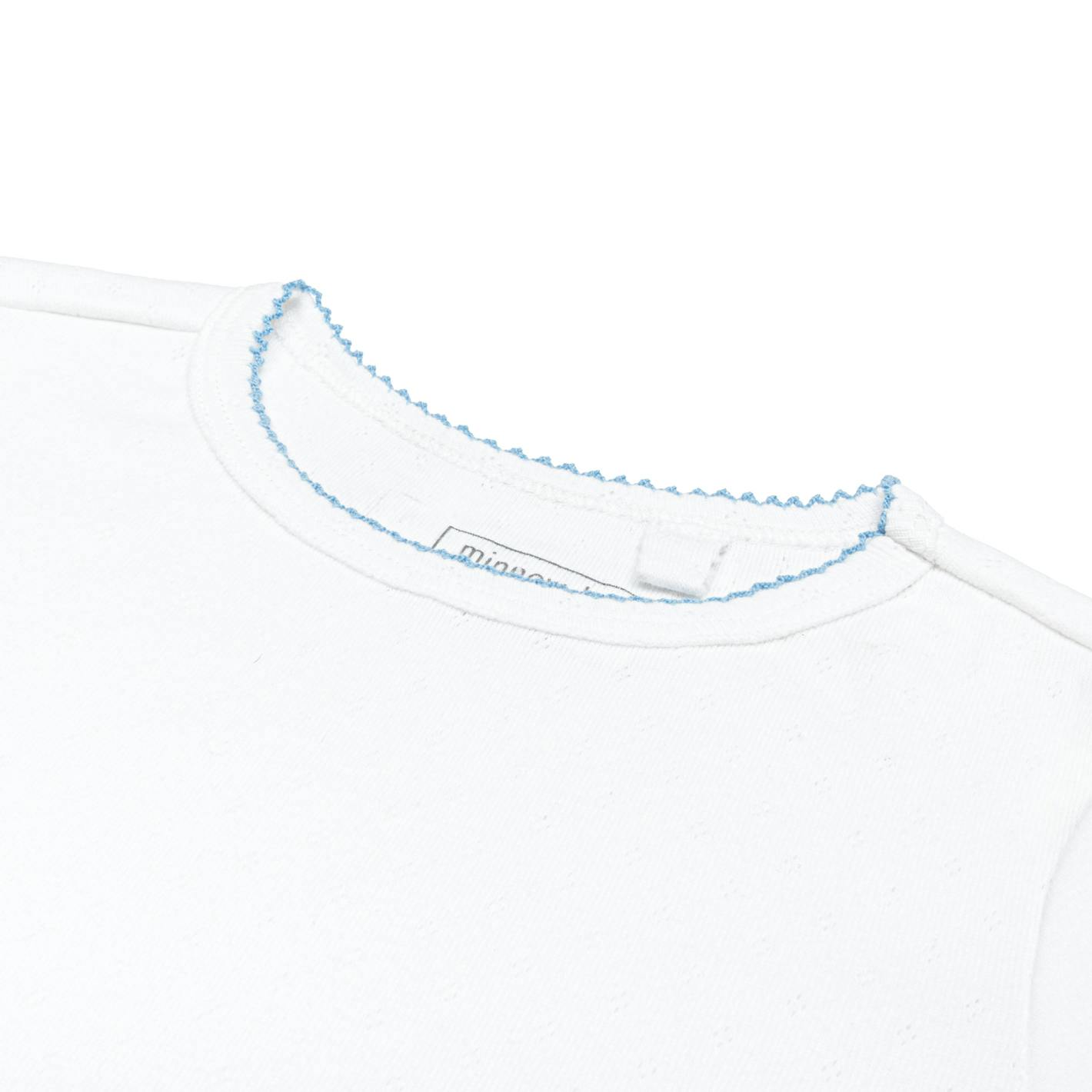 unisex white pointelle pajamas set