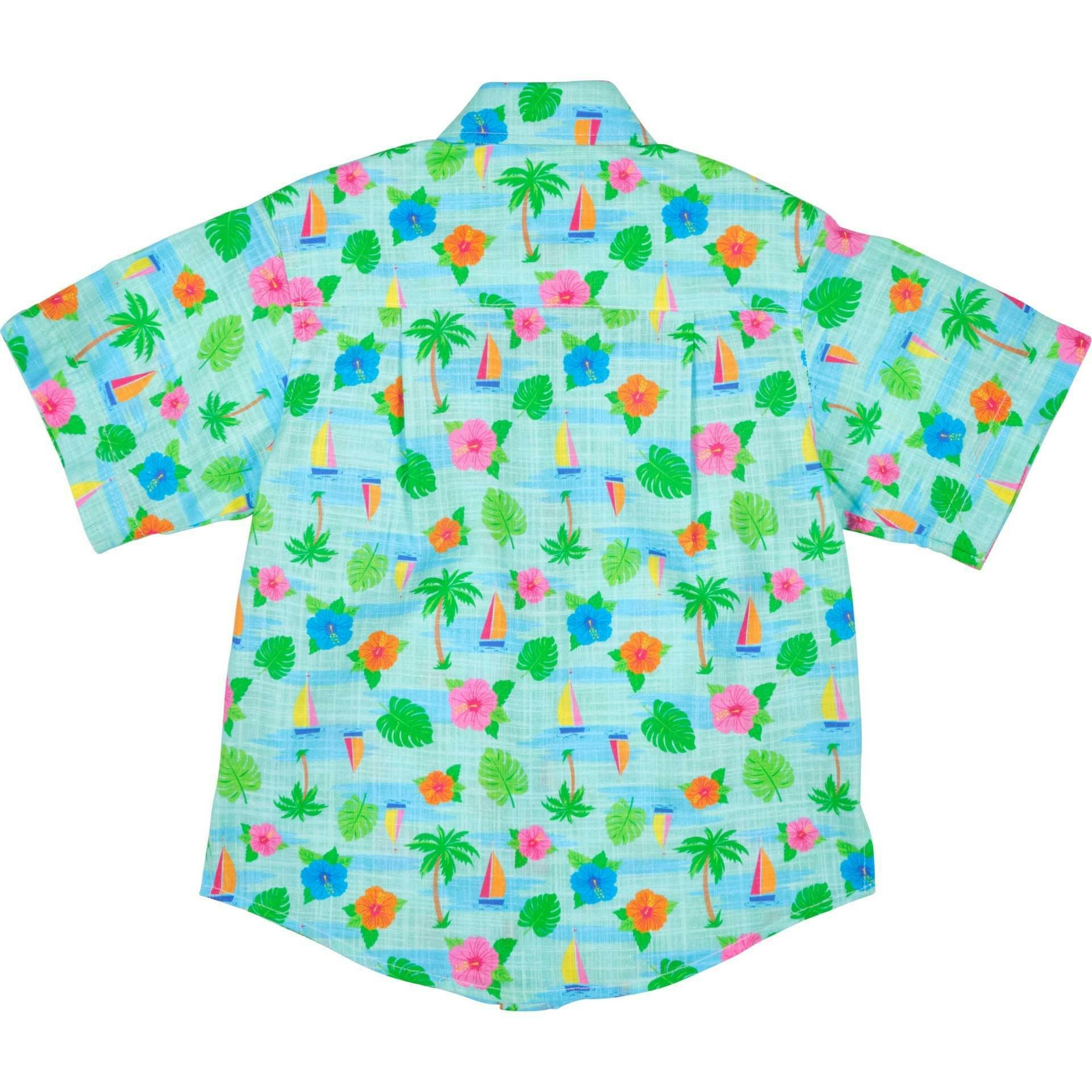 Printed Linen-Look Camp Shirt