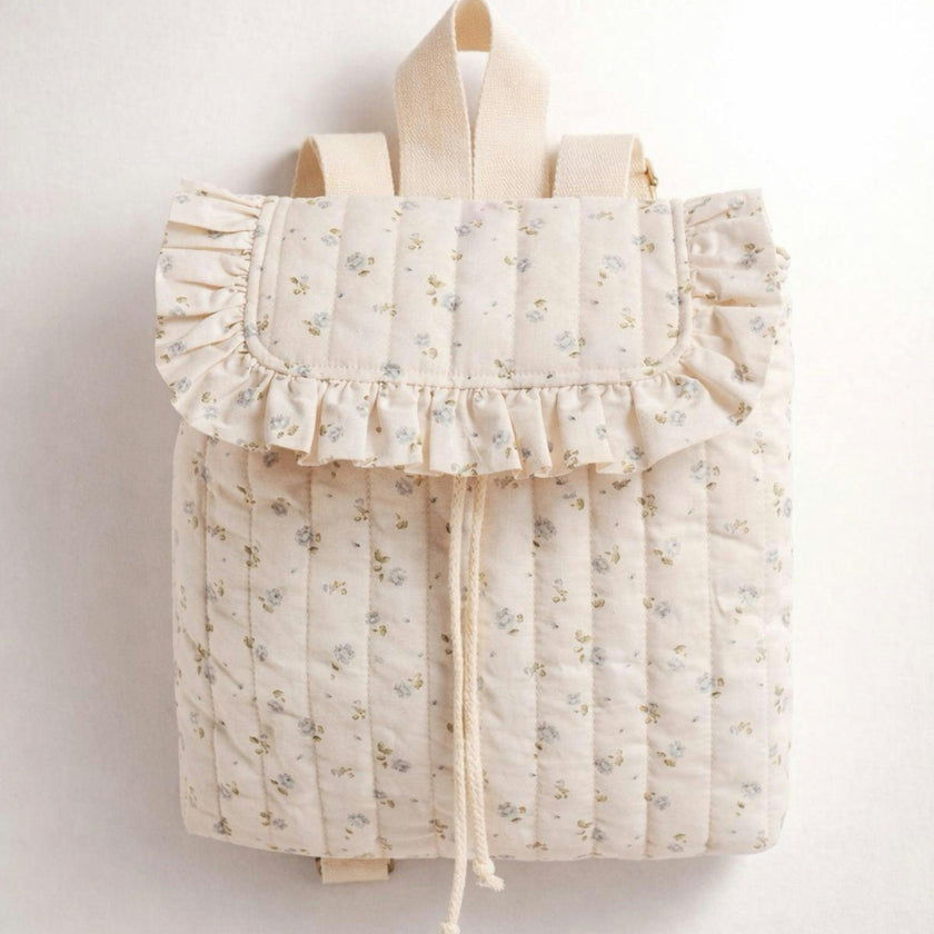 Eloise Quilted Backpack in Vintage Petite Blue