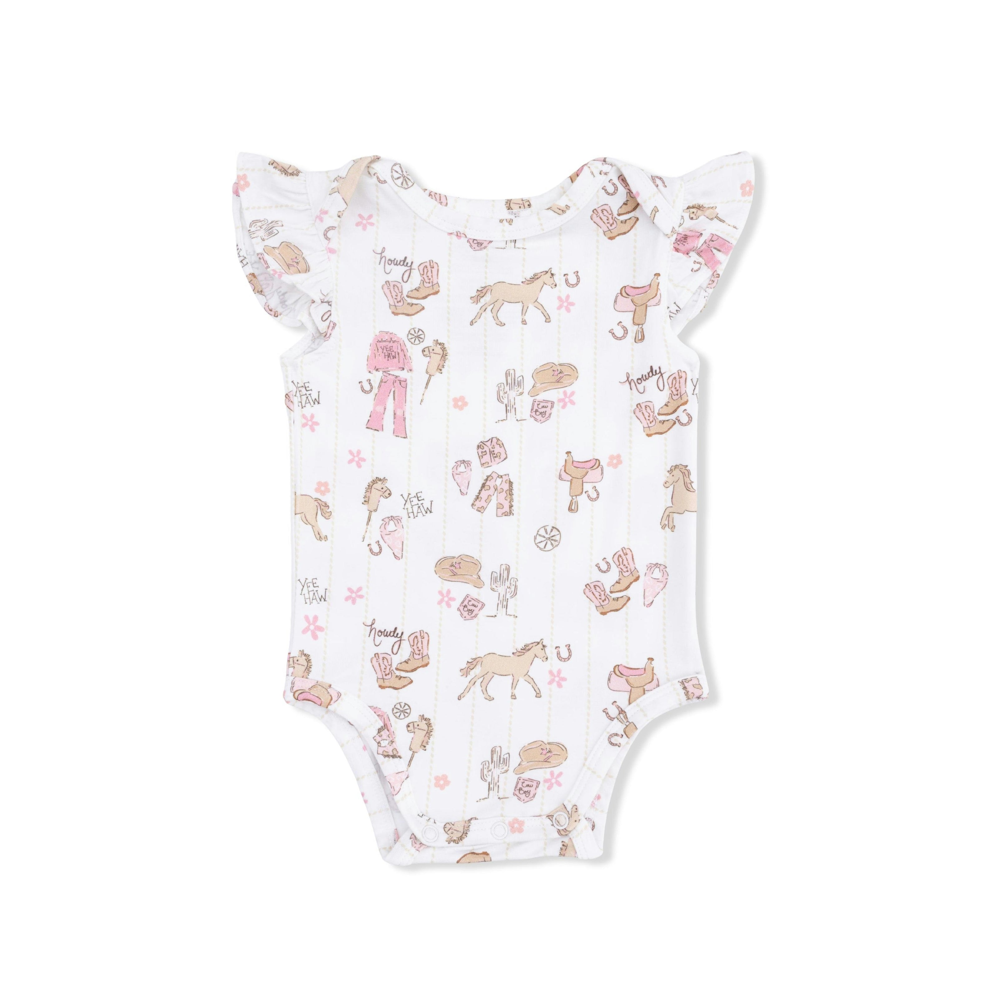 Cowgirl Nursery - Ruffle Sleeve Bodysuit