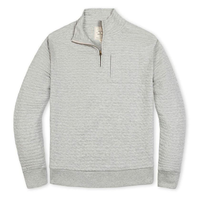Quilted Half Zip Pullover