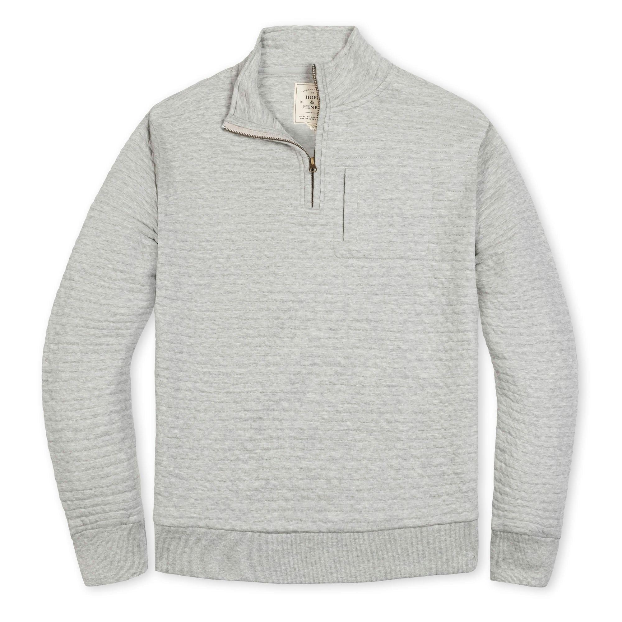 Quilted Half Zip Pullover