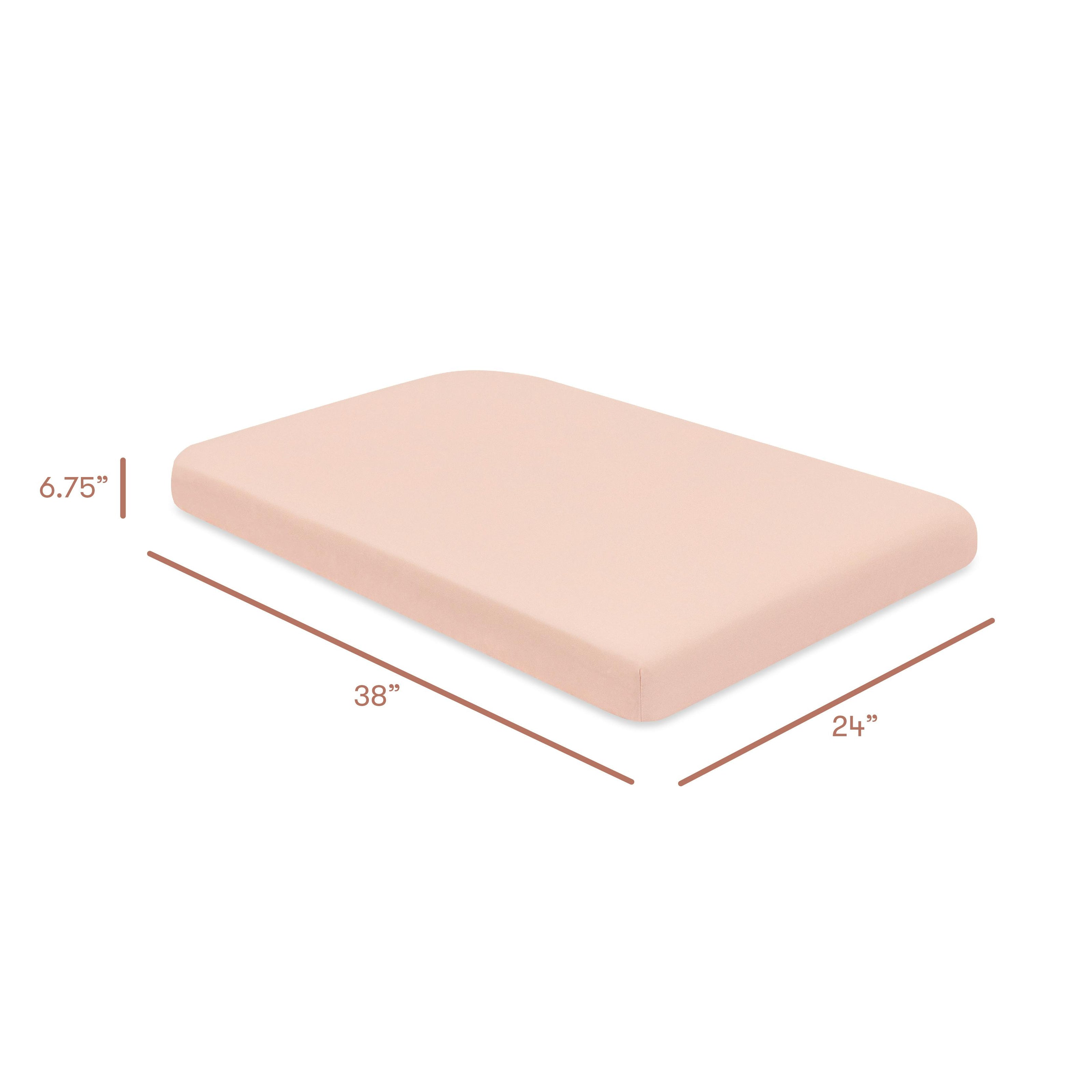 Mini Crib Sheet in GOTS Certified Organic Brushed Cotton in Dusty Rose