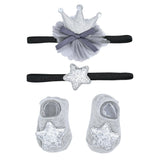 Grey Star and Bow Crown Gift Set