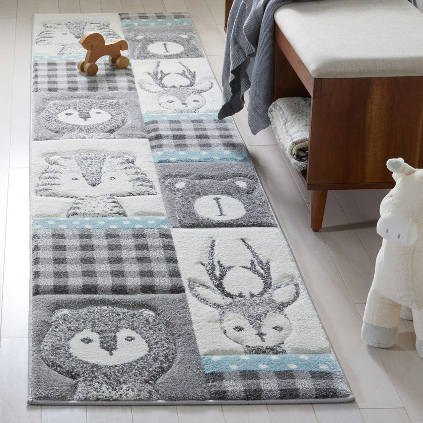 Carousel Kids Leo Rug, Grey