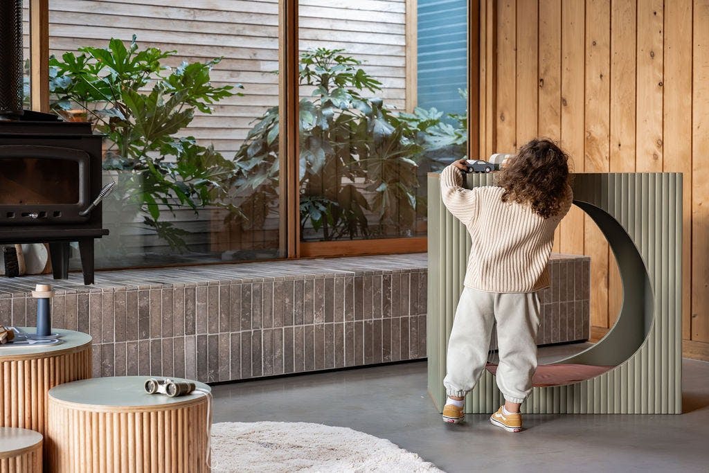 Fluted Nook – Sage Green Sensory Hideout
