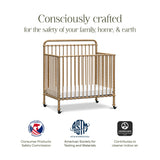 Winston 4-In-1 Convertible Mini Crib in Vintage Gold