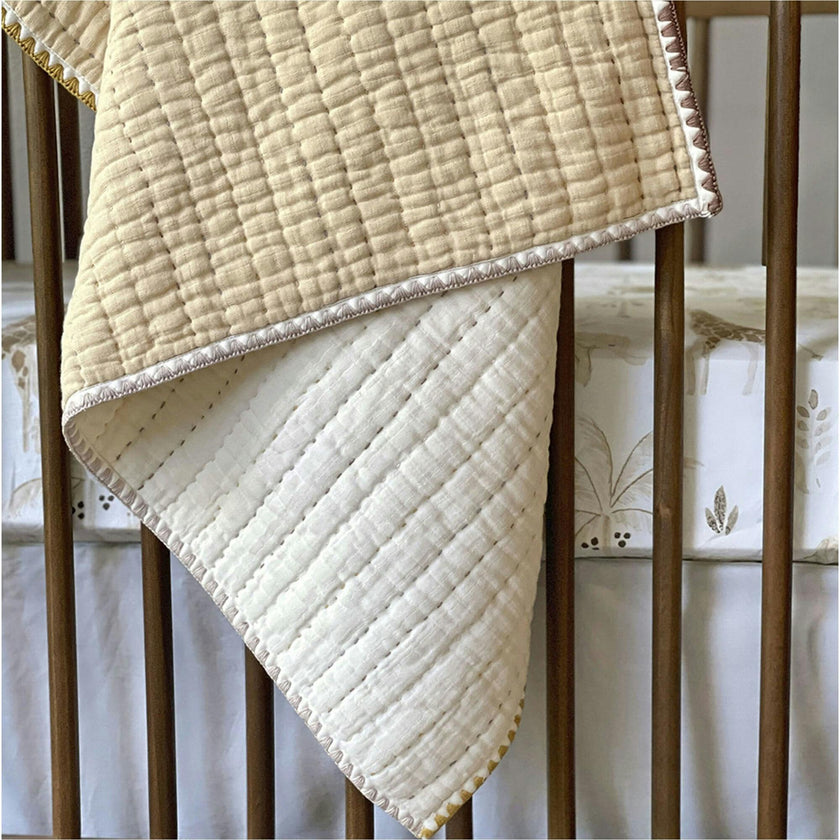Kendi Beige Baby Quilt
