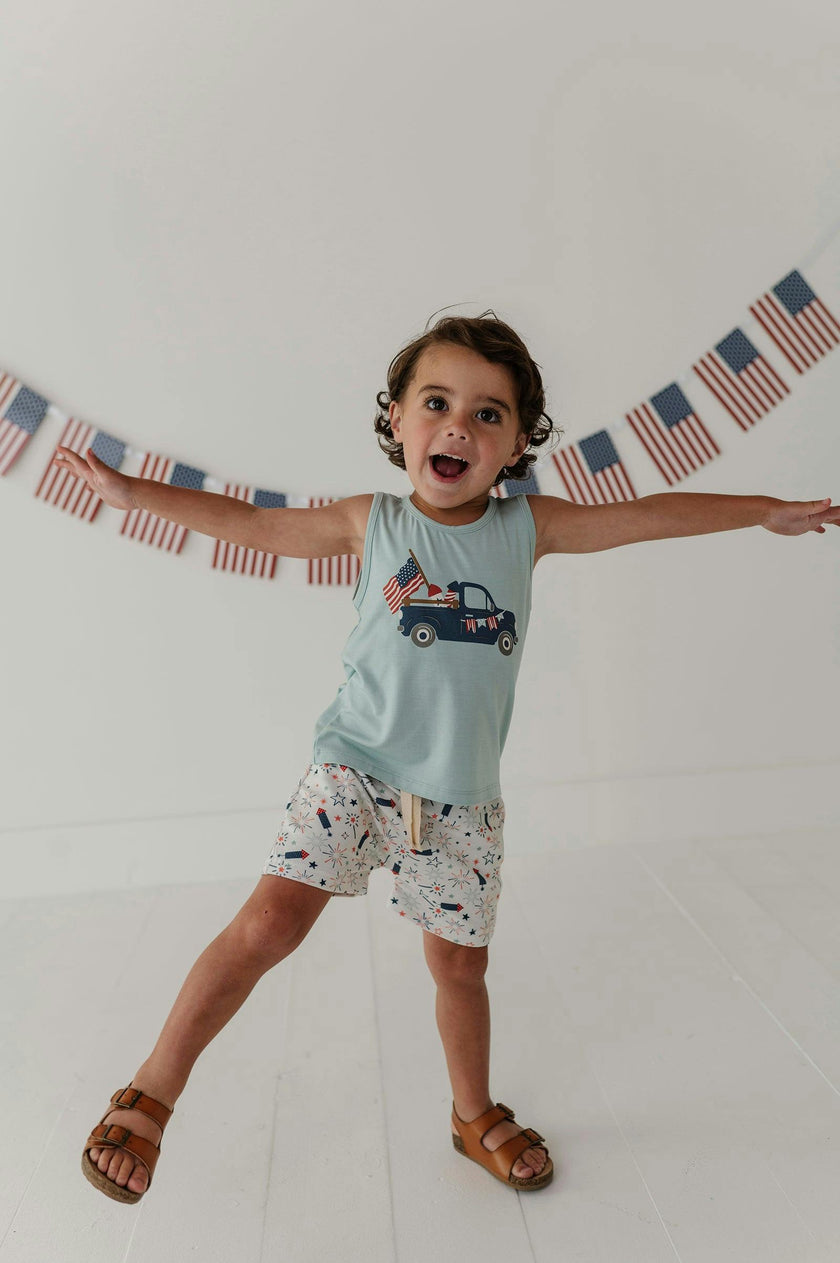 Boys Tank Top in American Truck
