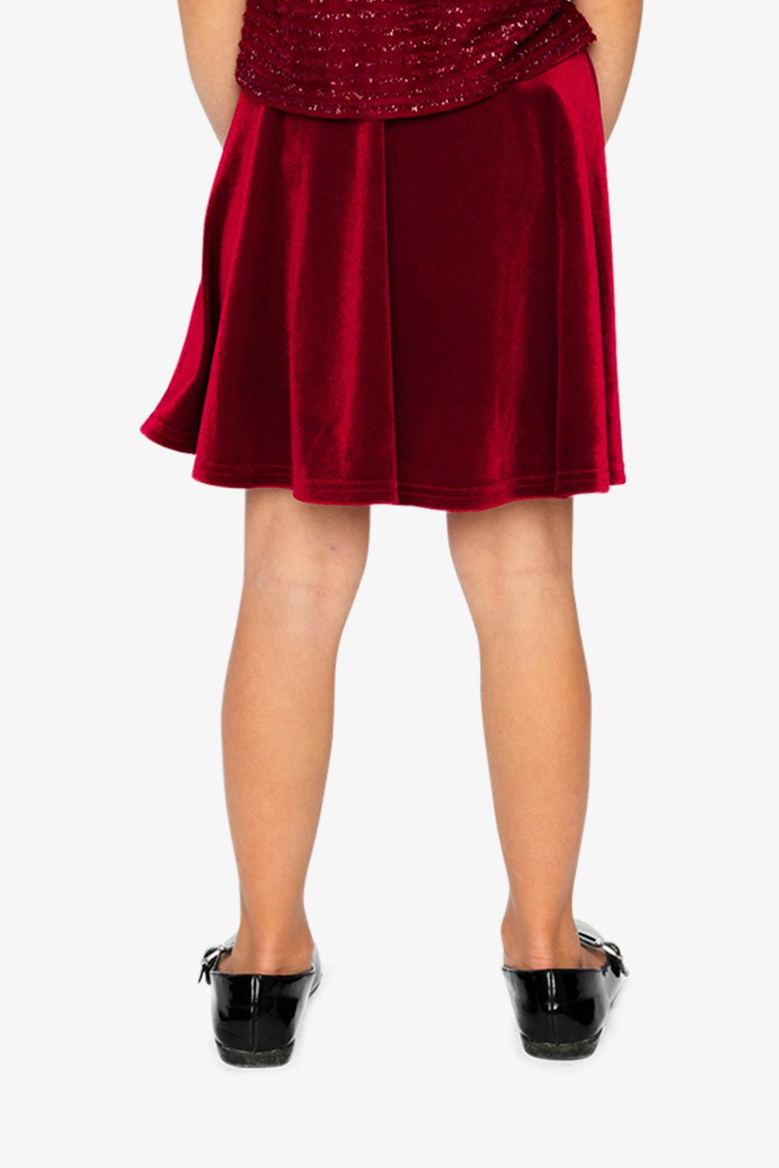 Velvet Skirt Red