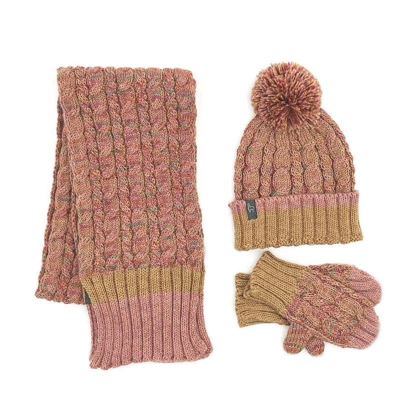 Kids Braided Rib Trim Scarf