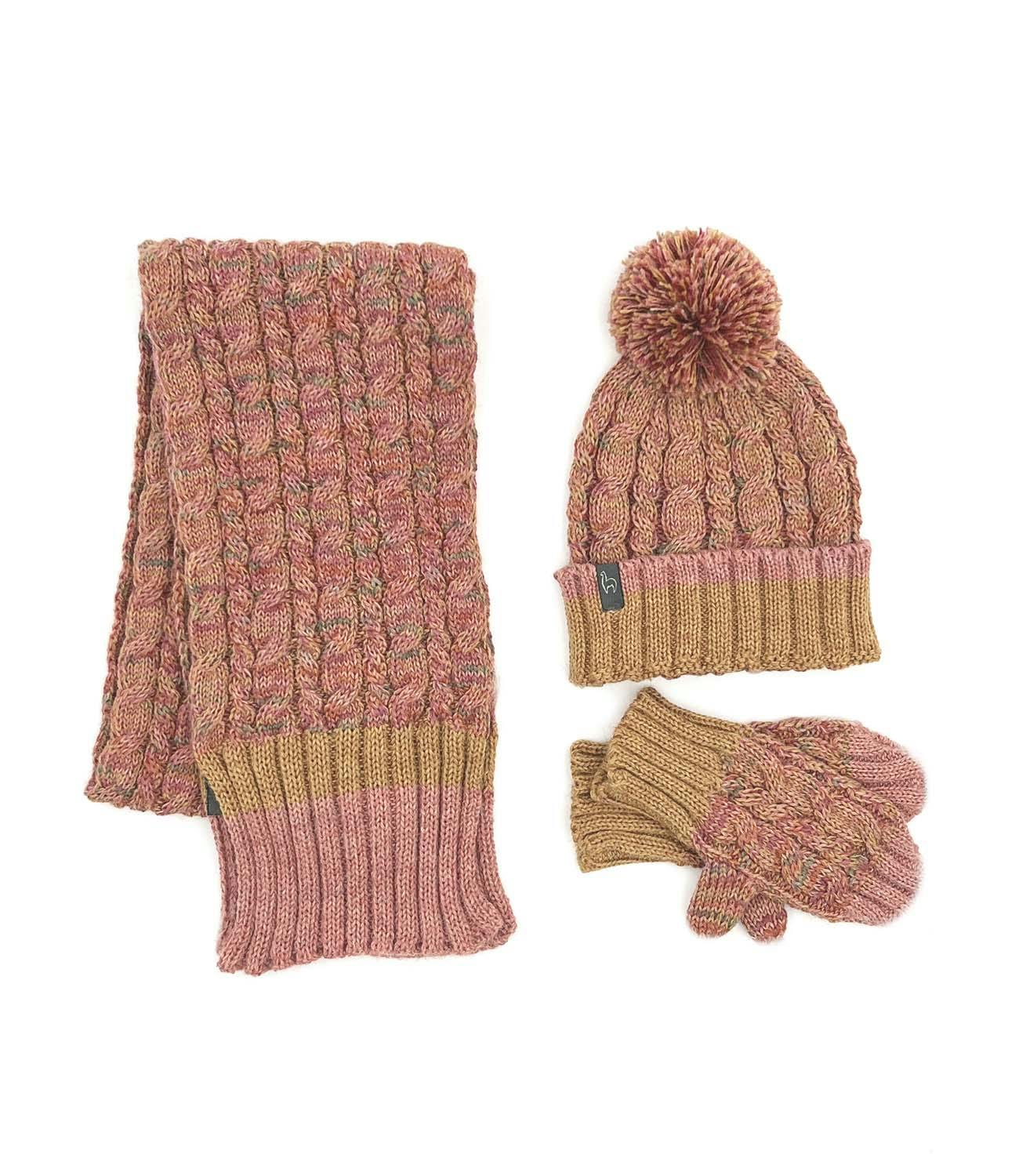 Kids Braided Rib Trim Scarf