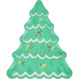Christmas Tree With Bows Plates