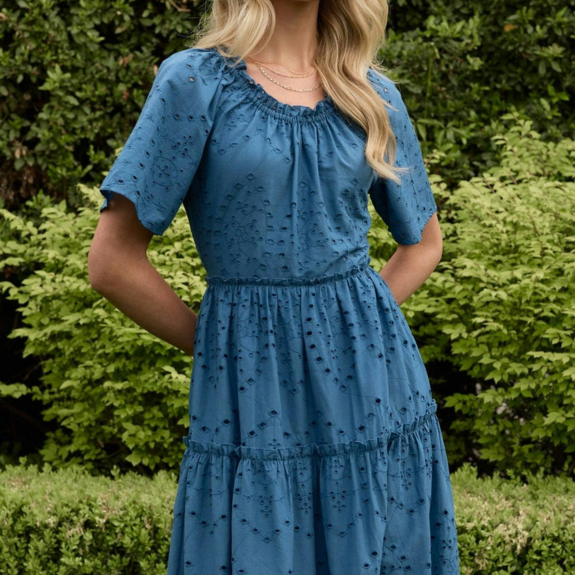 Etta Dress in Cobalt